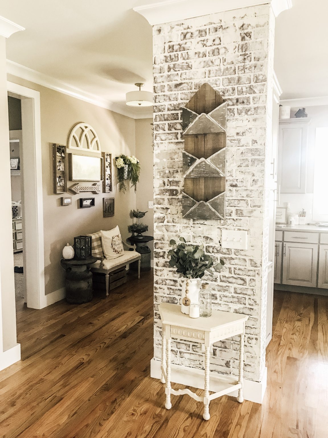 How to do a Faux Brick Wall - Pretty Little Style Blog - Fashion